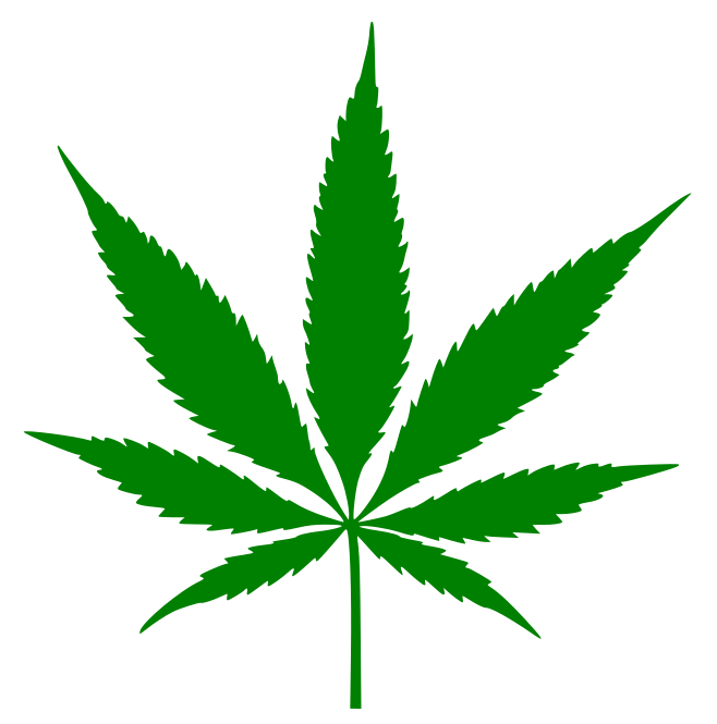 Aufkleber Farbklecks Cannabis
