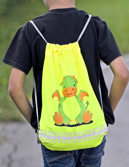Kinder Turnbeutel Fantastic Waldlife gelb reflektiere Kordel