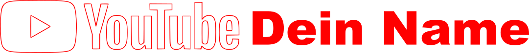 Aufkleber Youtube Dein Name