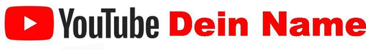 Aufkleber Youtube Logo dein Name Auto Wohnmobil Dekor