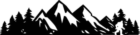 Aufkleber Landschaft Berge Yeti Decal Auto Wohnmobil Dekor