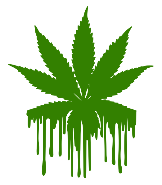 Aufkleber Farbklecks Cannabis Pflanze Auto Wohnmobil Dekor