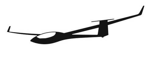 Aufkleber Flugzeug Segelflugzeug Modellfliegen Hobby