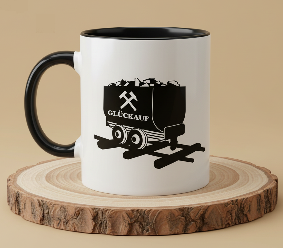 Keramiktasse Ruhrpott Bergbau Glück Auf Lore