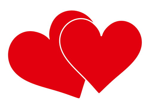 Aufkleber zwei Herzen Love Dekor