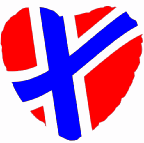Aufkleber Love Norwegen Herz