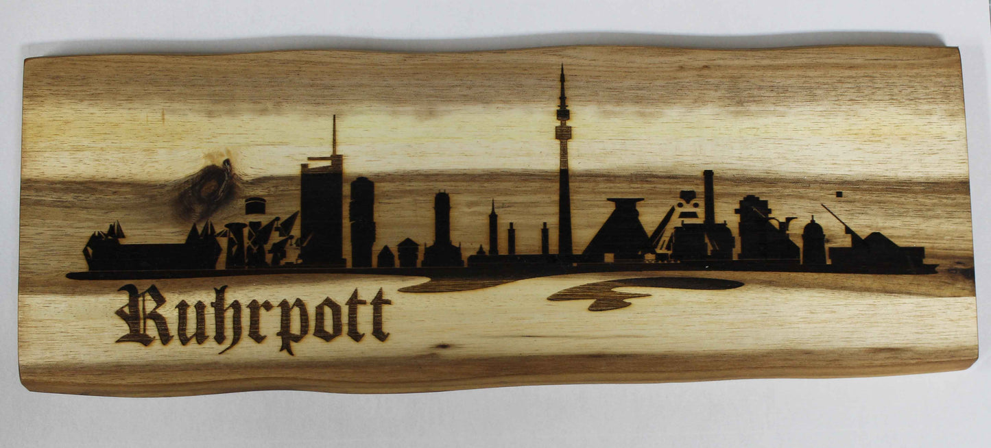 Schneidebrett Motiv Ruhrpott Panorama