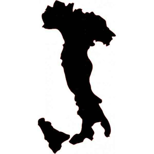 Aufkleber Kontur Umriss Italien
