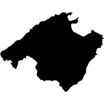 Aufkleber Kontur Umriss Mallorca