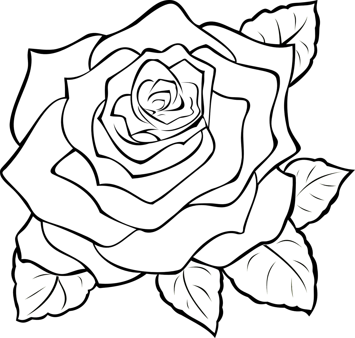 Aufkleber Rose