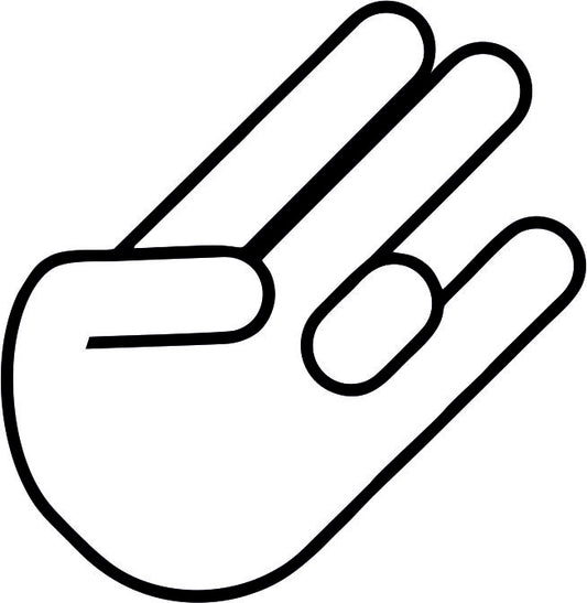 Aufkleber Schocker Hand