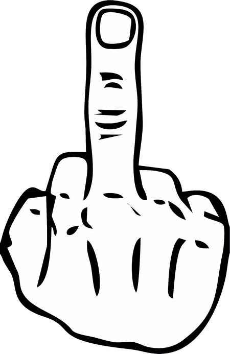 Aufkleber Fuck You Stinkefinger