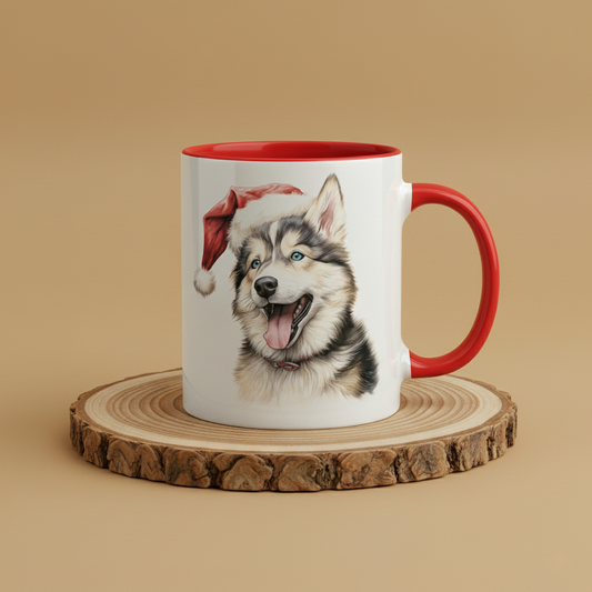 Keramiktasse Weihnachts Husky