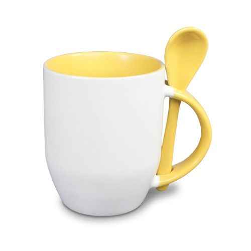 Keramiktasse TWO TONES & Löffel, Orca™ Coating