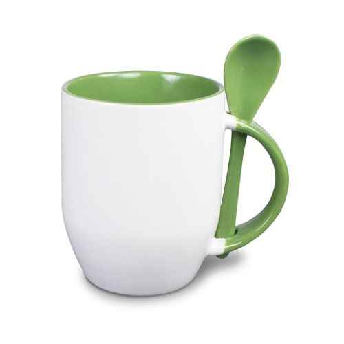Keramiktasse TWO TONES & Löffel, Orca™ Coating
