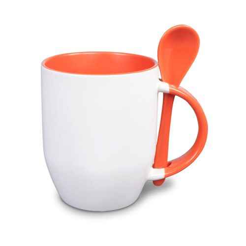 Keramiktasse TWO TONES & Löffel, Orca™ Coating