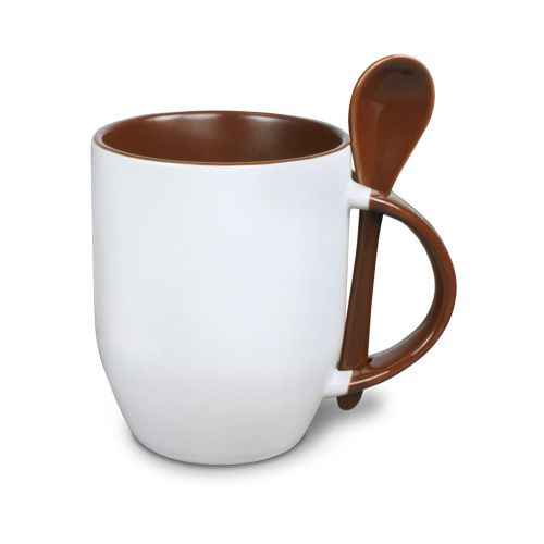 Keramiktasse TWO TONES & Löffel, Orca™ Coating