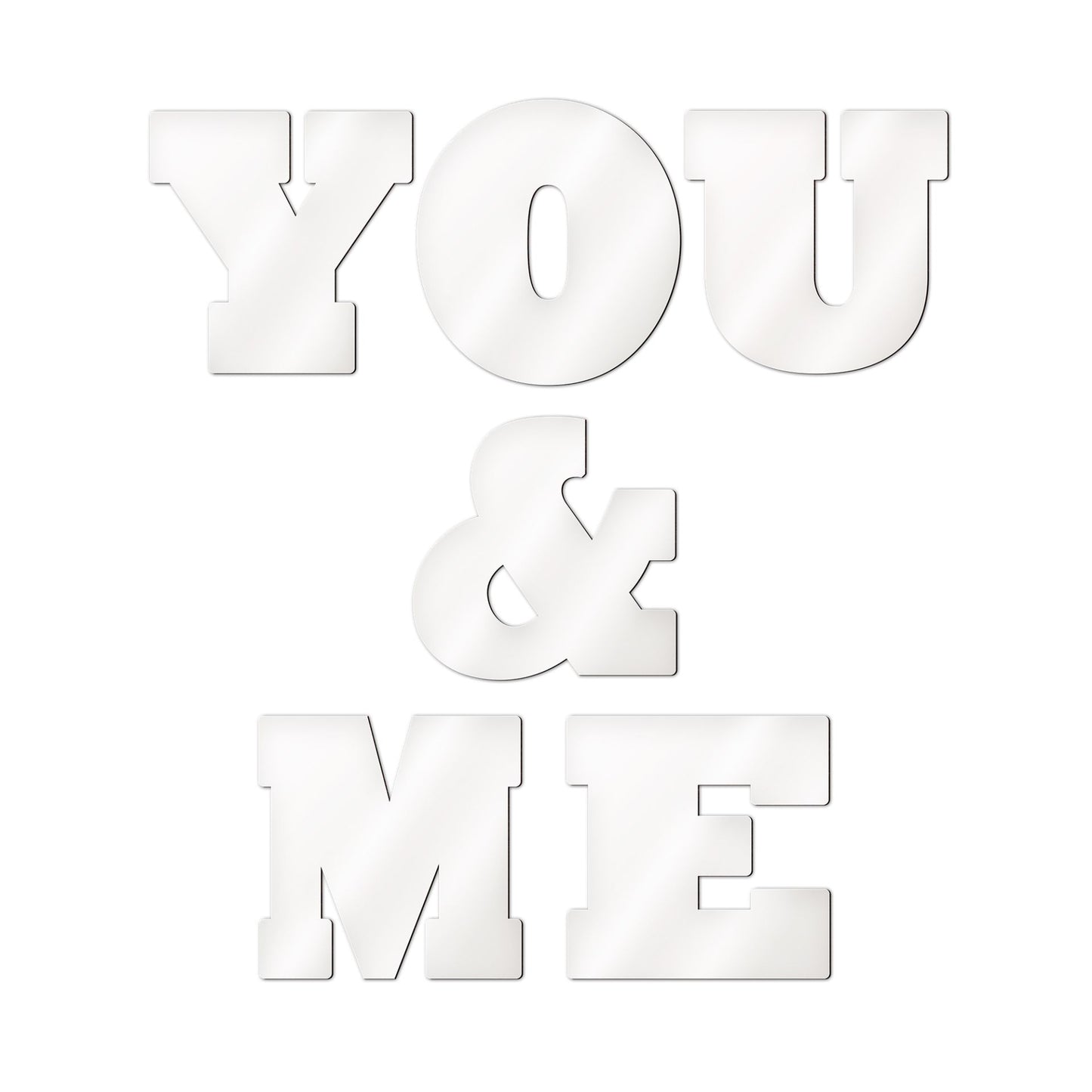 Sublistar® MDF single letter set YOU & ME