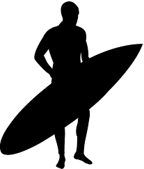 Aufkleber Surfer