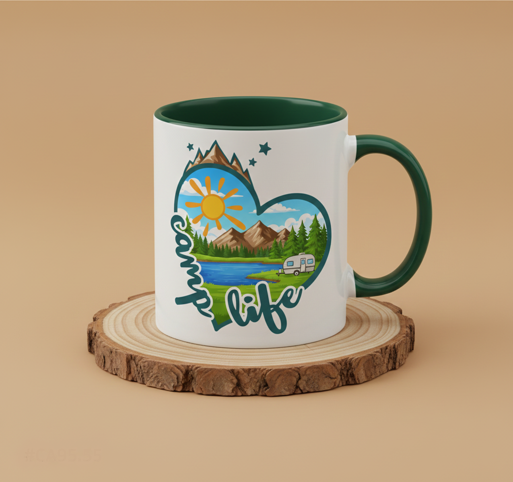 Keramiktasse Camp life