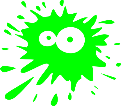 Aufkleber Vinylfolie Farbklecks Augen  Decal Auto Wohnmobil Dekor Caravan