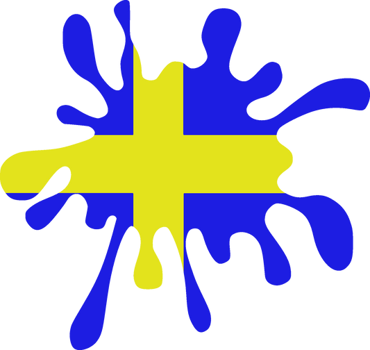 Aufkleber Farbklecks Schweden