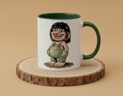 Keramiktasse Troll lacht mit Hände in den Taschen