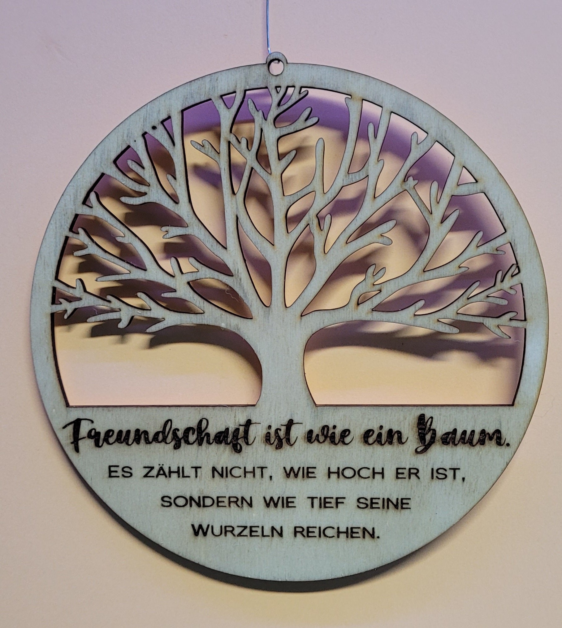 Holz-Dekohänger „Lebensbaum Freundschaft“