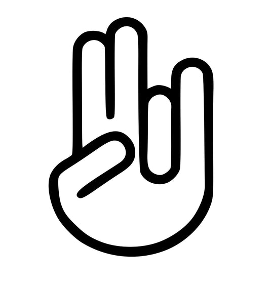 Aufkleber Hand