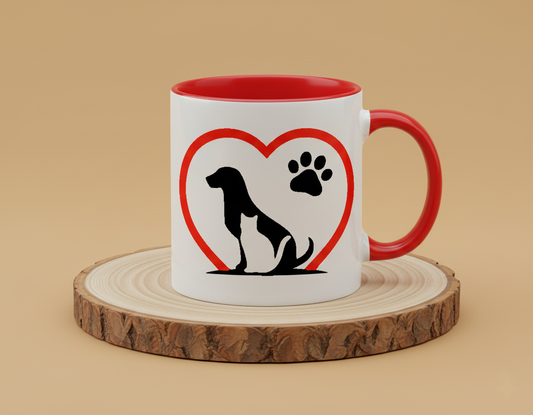 Keramiktasse Love Katze und Hund