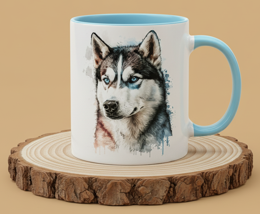 Keramiktasse Siberian Husky