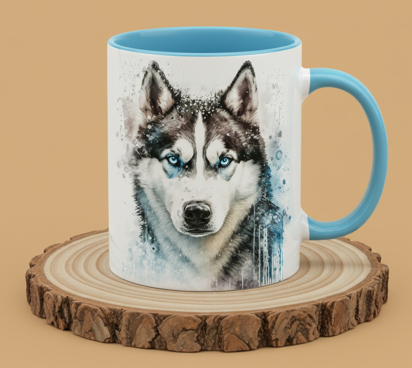 Keramiktasse Siberian Husky