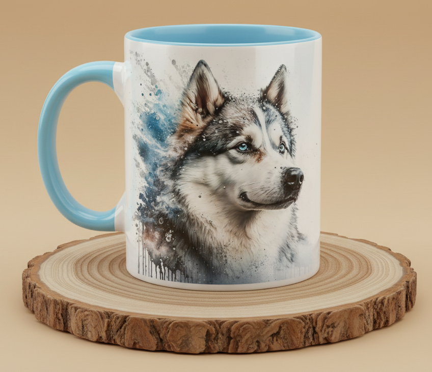 Keramiktasse Siberian Husky