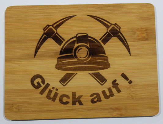 Frühstücksbrett  Motiv Bergbau Glück Auf