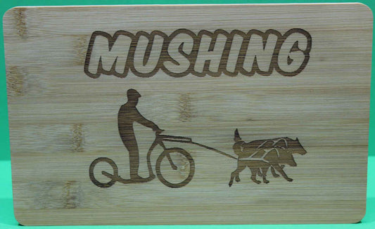 Frühstücksbrett  Motiv Zughundesport  Mushing, Dog Scooter