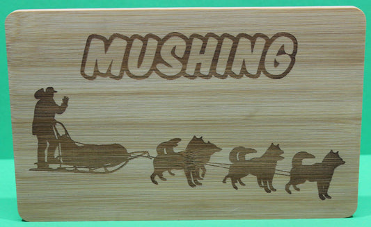 Frühstücksbrett  Motiv Zughundesport  Mushing, Schlitten Gespann