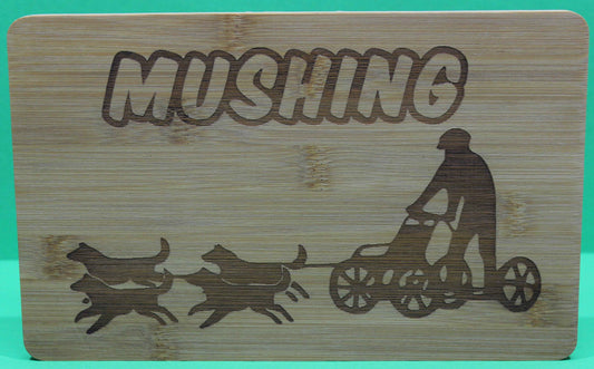Frühstücksbrett  Motiv Zughundesport  Mushing, Wagen Gespann
