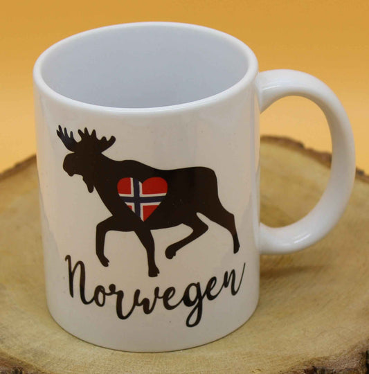 Keramiktasse Norwegen  Elch