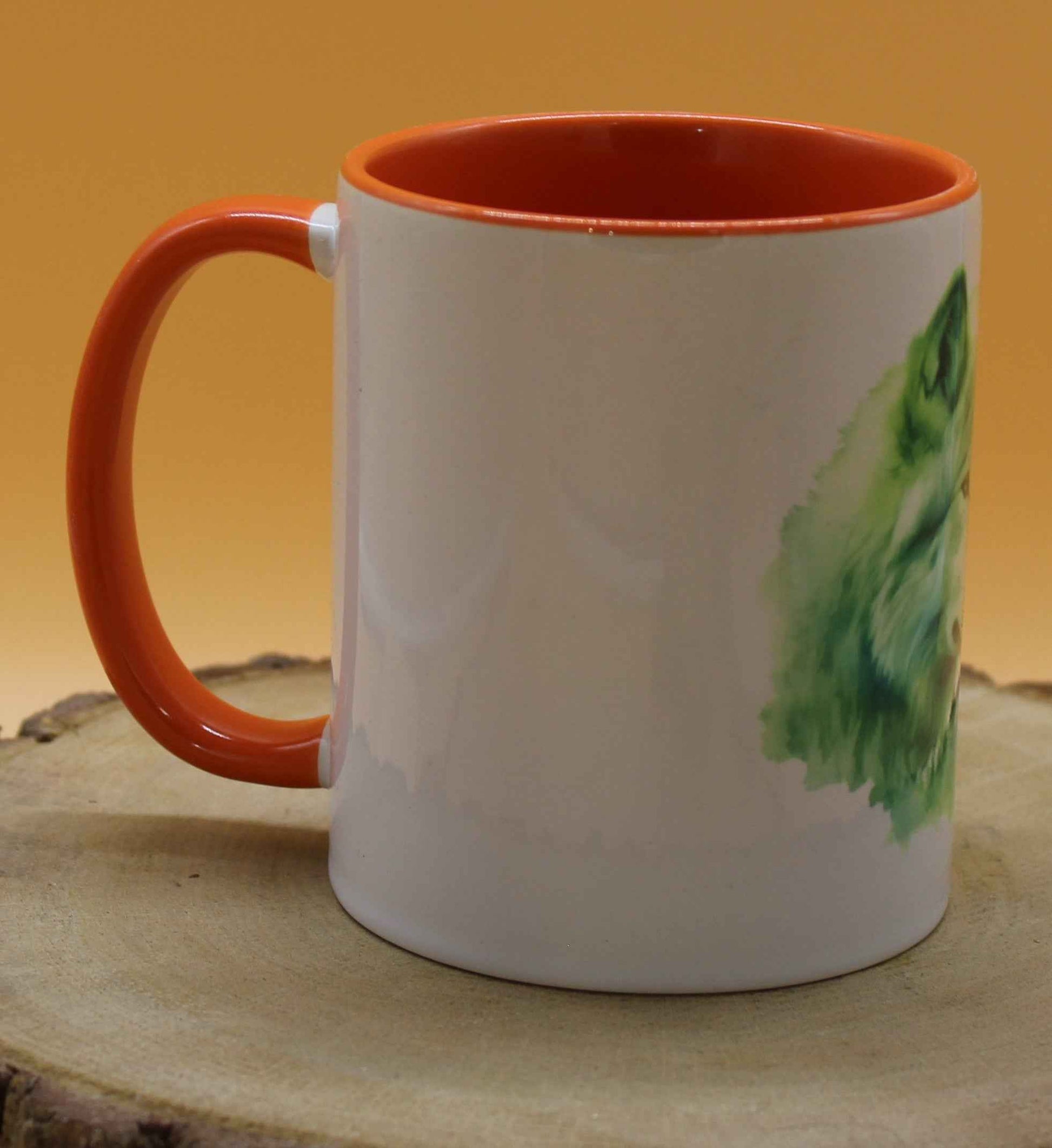 Keramiktasse Motiv Wolf