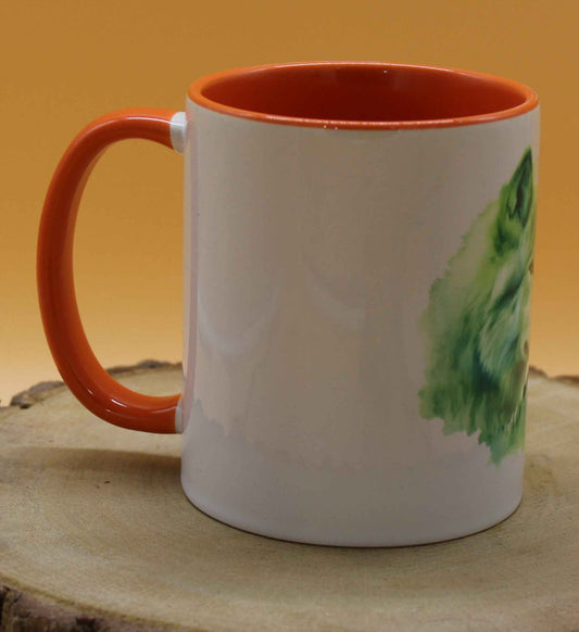 Keramiktasse Motiv Wolf