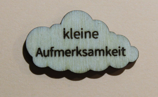 Holz-Deko Wolke kleine Aufmerksamkeit  Filigran lasergeschnitten  graviert