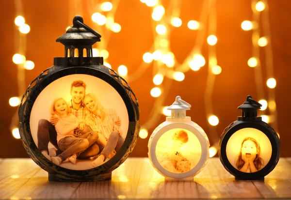 Laterne small mit LED - beidseitig bedruckbar