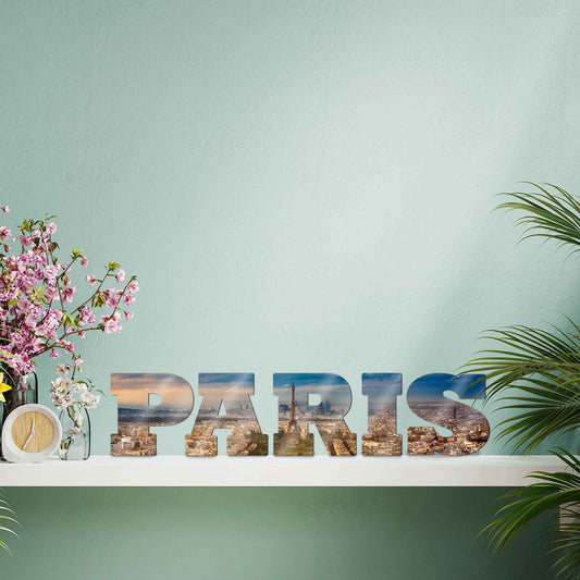 MDF Buchstabenset PARIS bedruckbar Deko