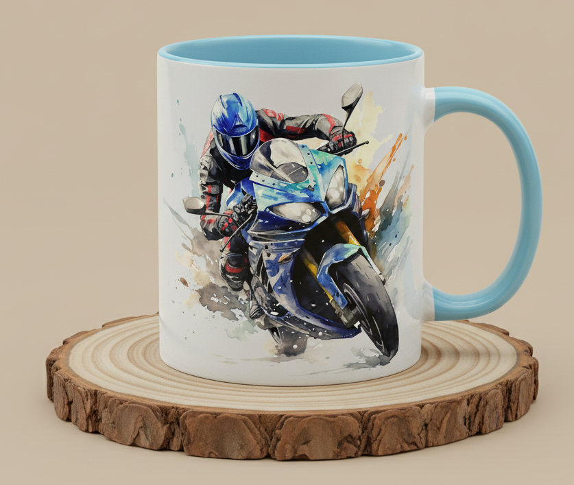 Keramiktasse Motiv Motorrad