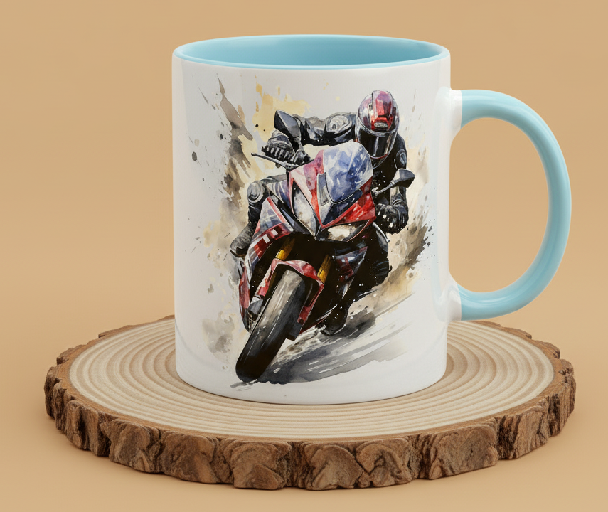 Keramiktasse Motiv Motorrad