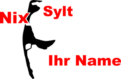 Aufkleber Vinylfolie Nix Sylt Ihr Name frei wählbar Fan 