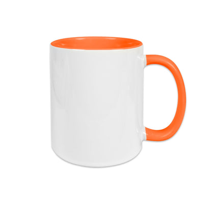 Keramiktasse TWO TONES HANDLE 11oz Sublistar Coating orange