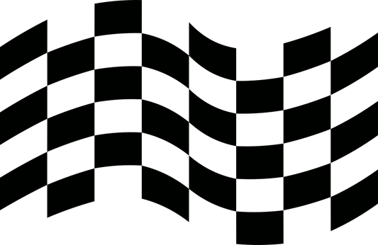 Aufkleber Rennflagge