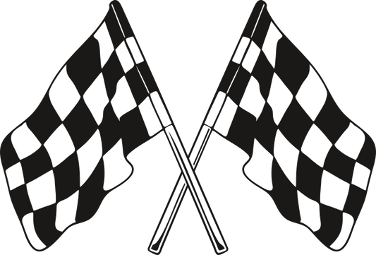 Aufkleber Rennflagge