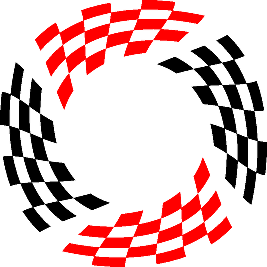 Aufkleber Rennflagge